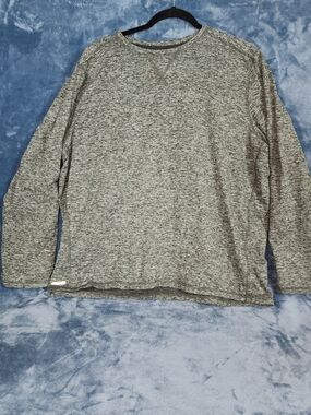 Free Country Men's Gray Marled Crewneck Sweater